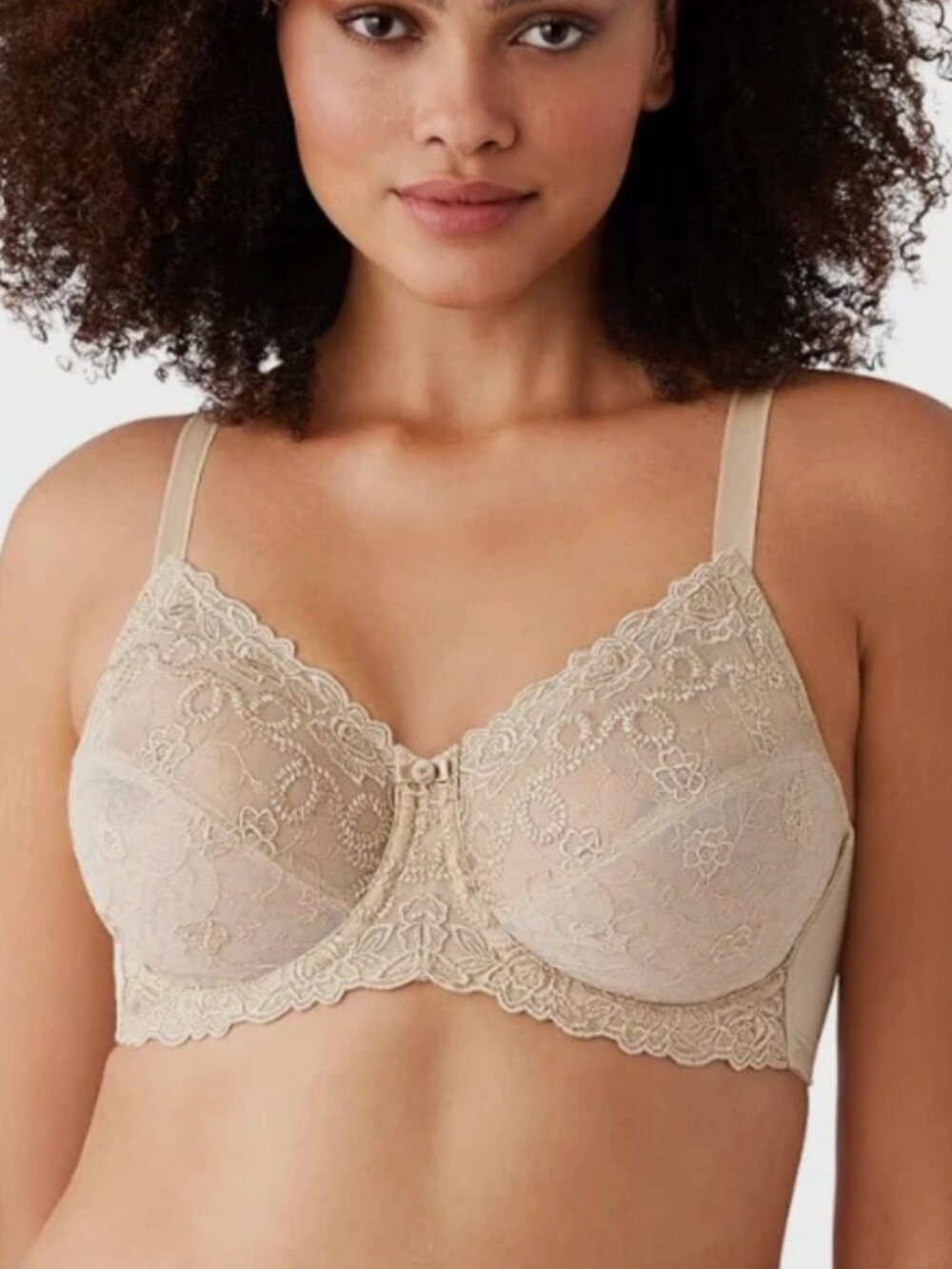 Wacoal 85720 Renaissance Rose Underwire Bra Beige 38D